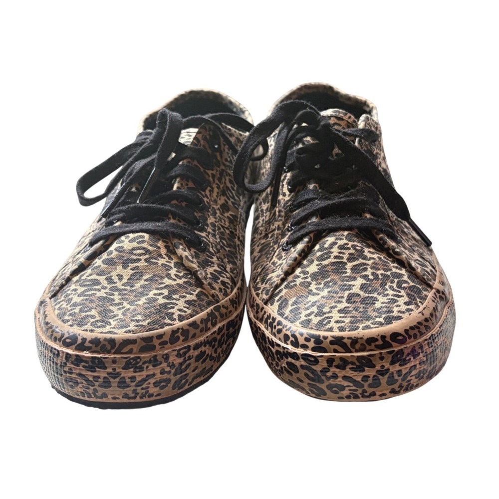 Superga Cotu Mens Leopard Print Canvas Low Top Brown Black Size 8 Women's SZ 9.5